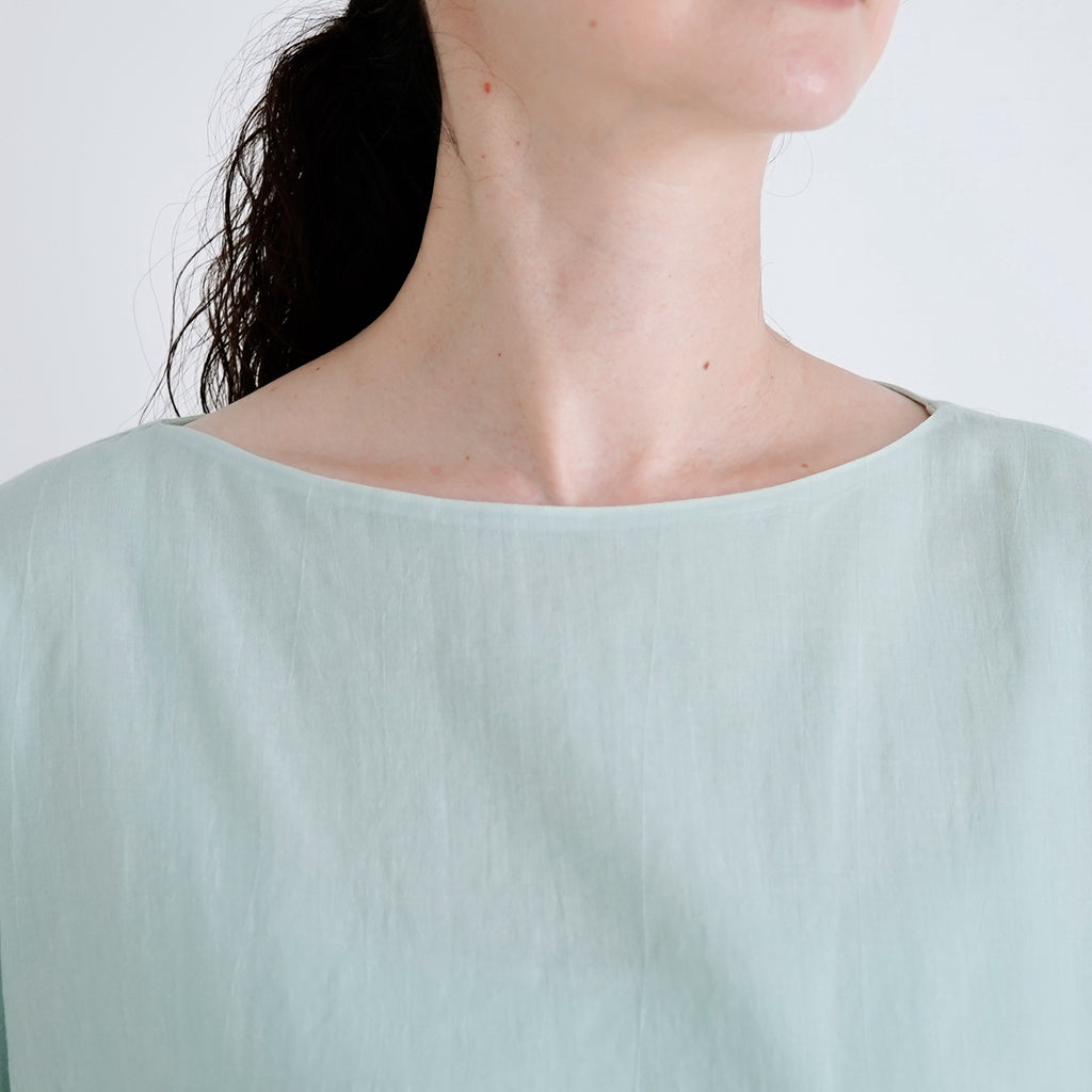 fruits of life バルーンプルオーバー 白緑色/ミントグリーン