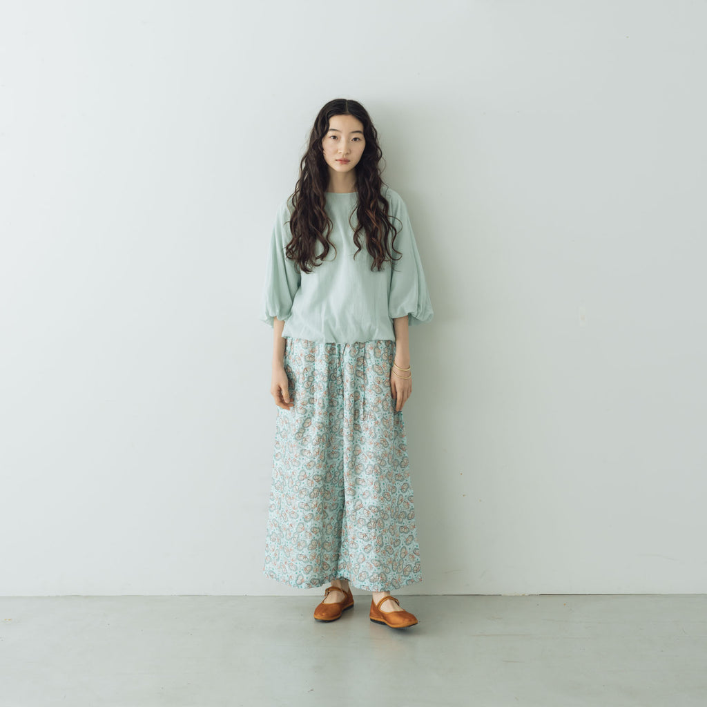 fruits of life バルーンプルオーバー 白緑色/ミントグリーン