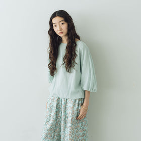 fruits of life バルーンプルオーバー 白緑色/ミントグリーン