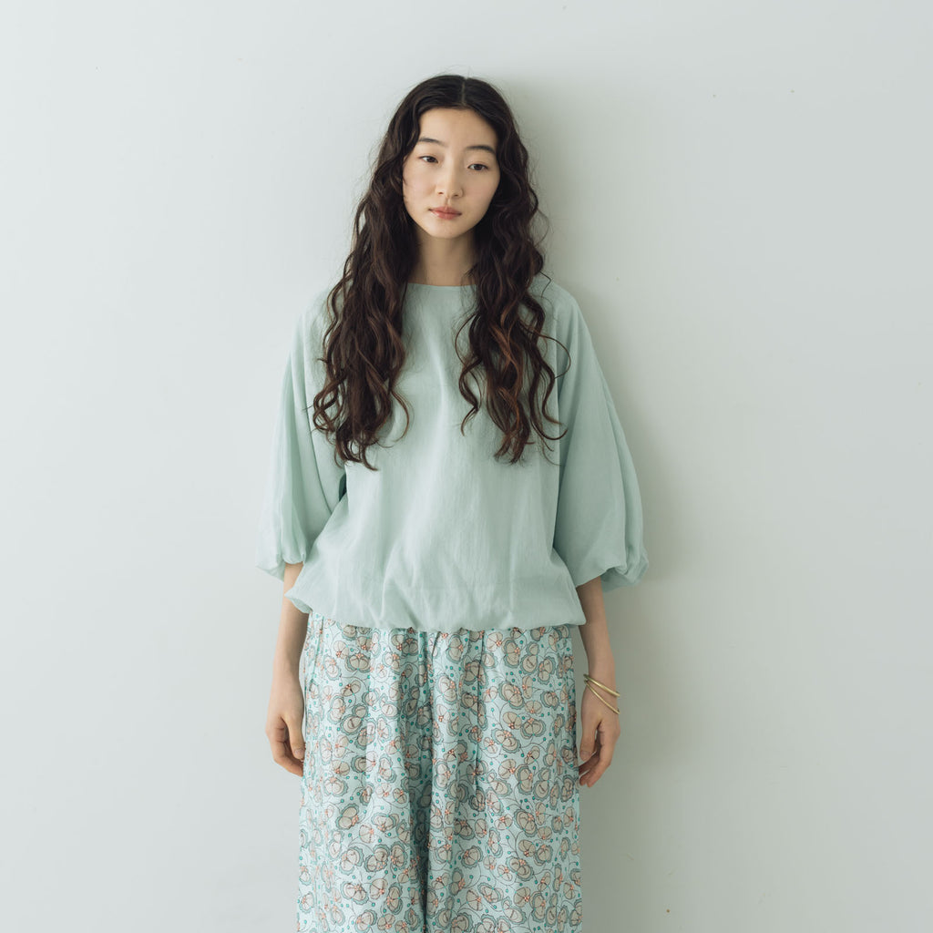 fruits of life バルーンプルオーバー 白緑色/ミントグリーン