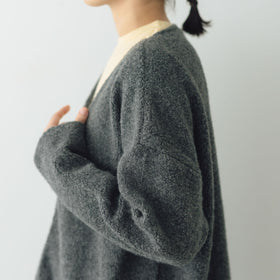 MUYA Wool pile Relax cardigan