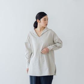 fruits of life コットンセーラーカラーシャツ