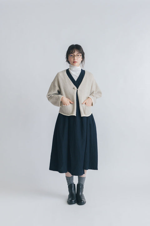 HAU ショートカーディガン ”jacquard”