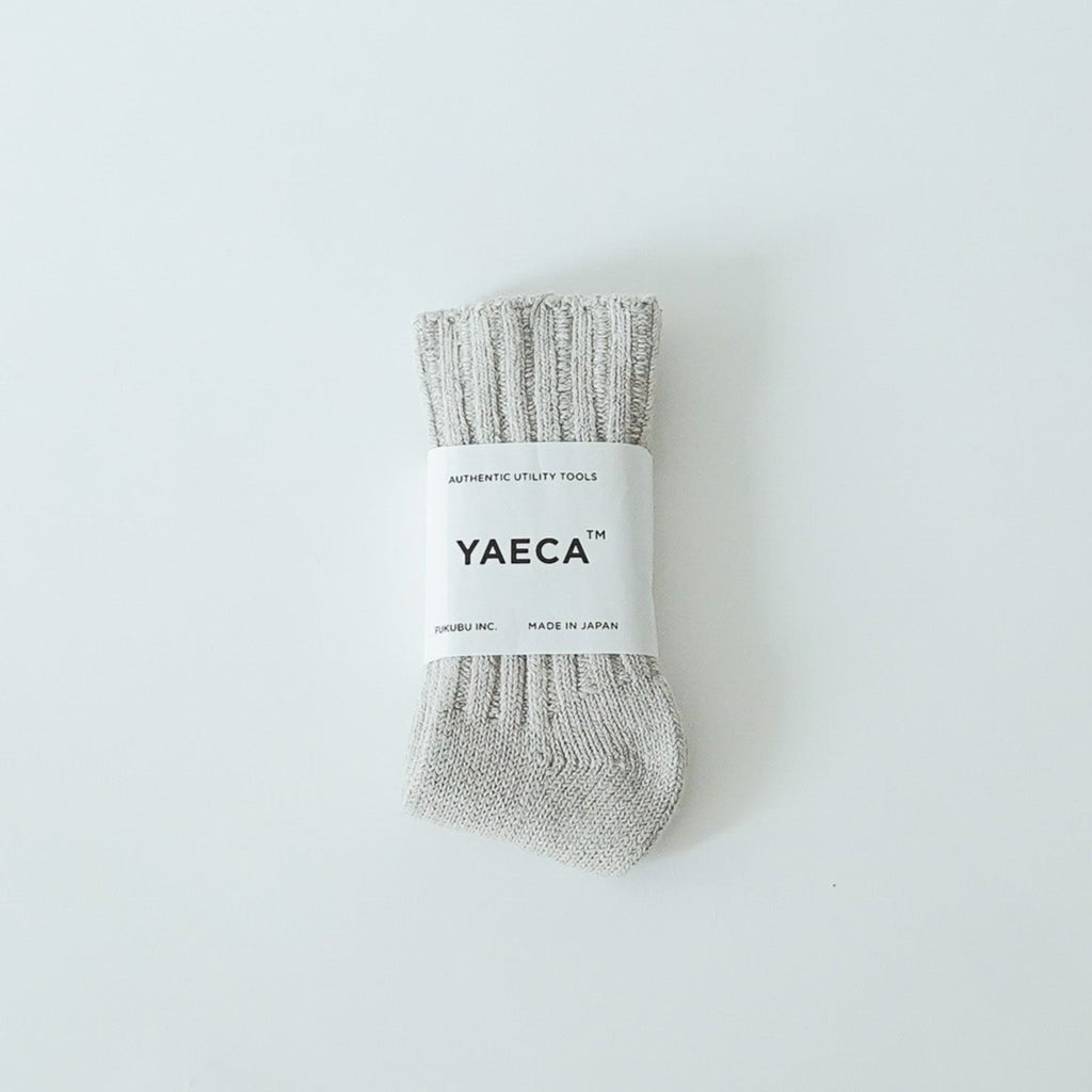 YAECA コットンリブソックス
