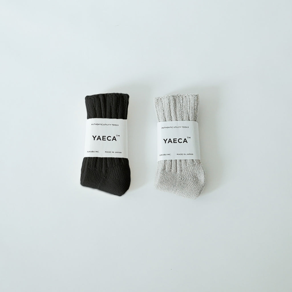 YAECA コットンリブソックス
