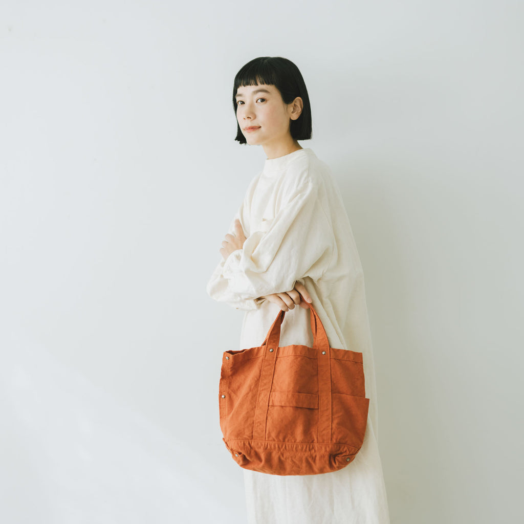 YAECA CANVAS DESIGN ツールバッグ 草木オレンジ