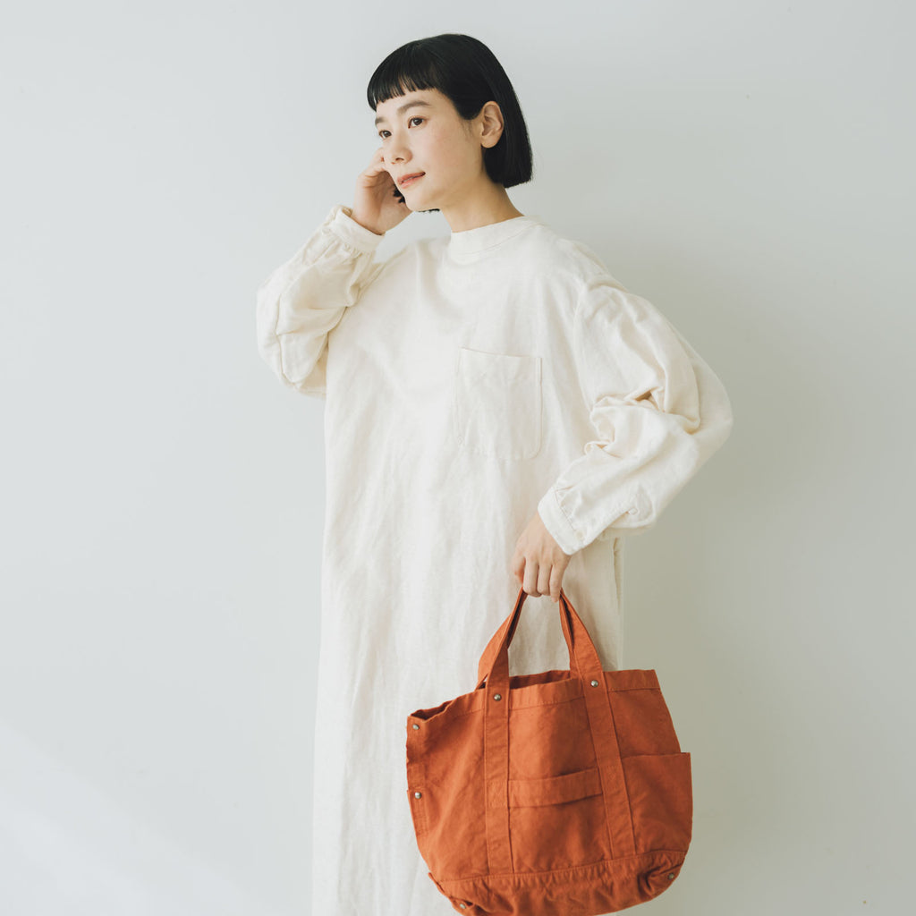 YAECA CANVAS DESIGN ツールバッグ 草木オレンジ