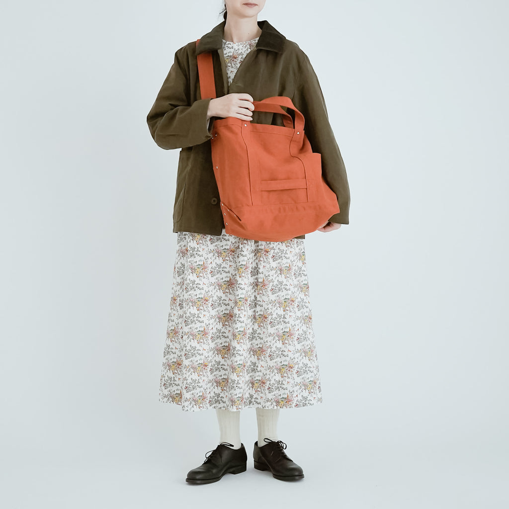 YAECA CANVAS DESIGN ツールバッグ 草木オレンジ