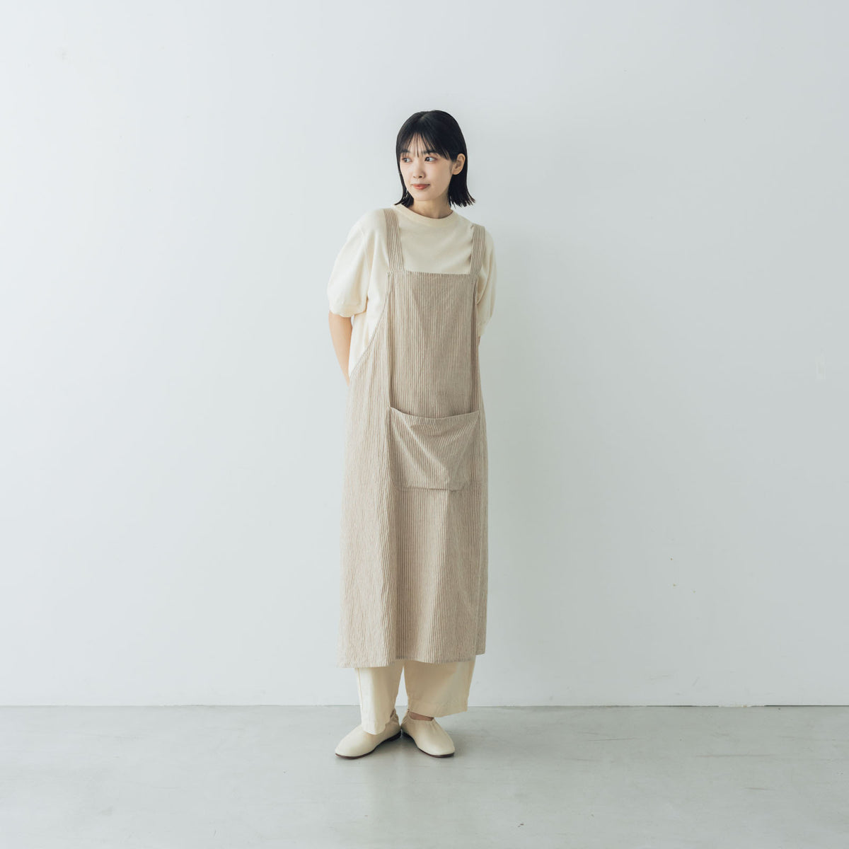 キャンバス製ベージュエプロン YAECA CANVAS DESIGN エプロン ｜くらすこと公式オンラインストア