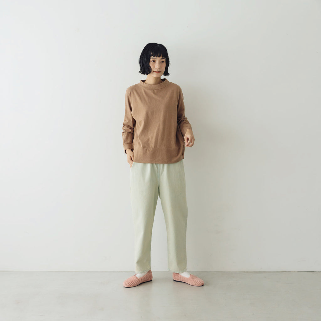 TISSU コットンデニム イージーテーパードパンツ