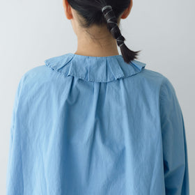 HAU ブラウス "ruffled" サックス