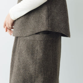 ata 圧縮ウールベスト ブラウン