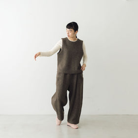 ata 圧縮ウールベスト ブラウン