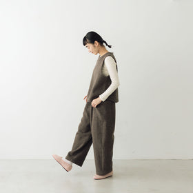 āta 圧縮ウールパンツ ブラウン