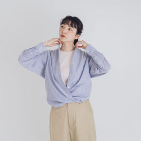 【SALE】 HAND ROOM WOMENS カシュクール2wayシャツ