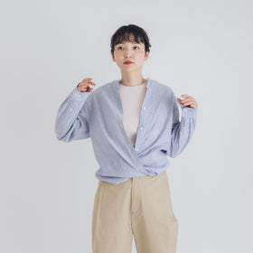 【SALE】 HAND ROOM WOMENS カシュクール2wayシャツ