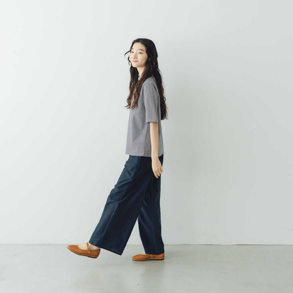 HAND ROOM WOMENS ボトルネックハーフスリーブ Tシャツ