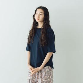 HAND ROOM WOMENS ボトルネックハーフスリーブ Tシャツ
