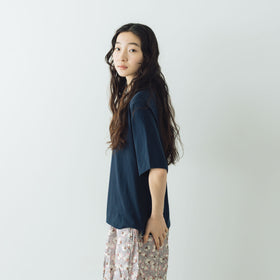 HAND ROOM WOMENS ボトルネックハーフスリーブ Tシャツ