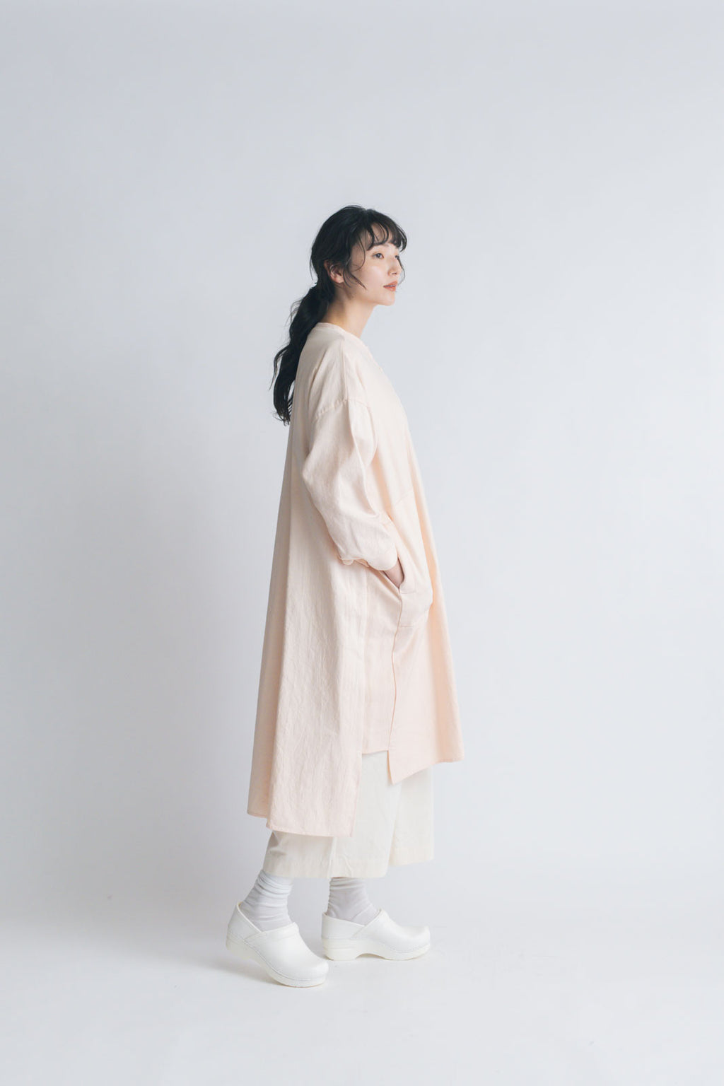 Atelier d’antan Vau カディコットンロングシャツ