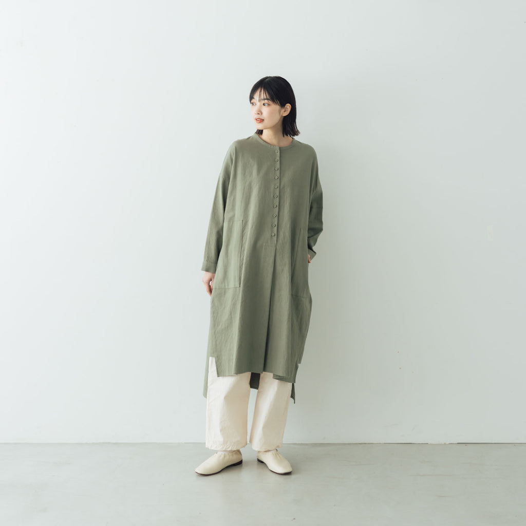 Atelier d’antan Vau カディコットンロングシャツ