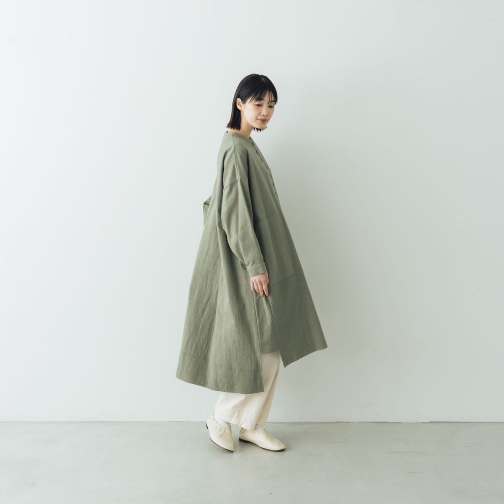 Atelier d’antan Vau カディコットンロングシャツ