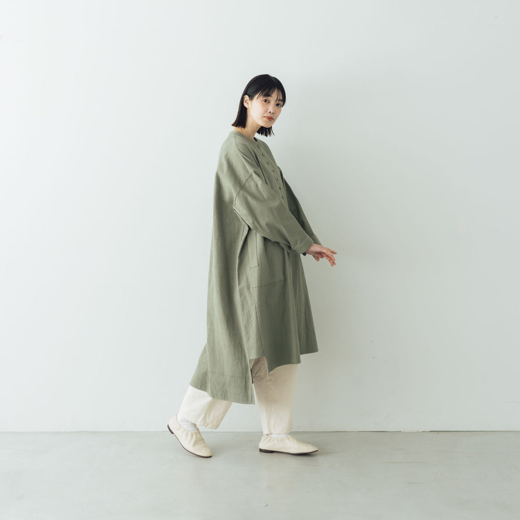 Atelier d’antan Vau カディコットンロングシャツ