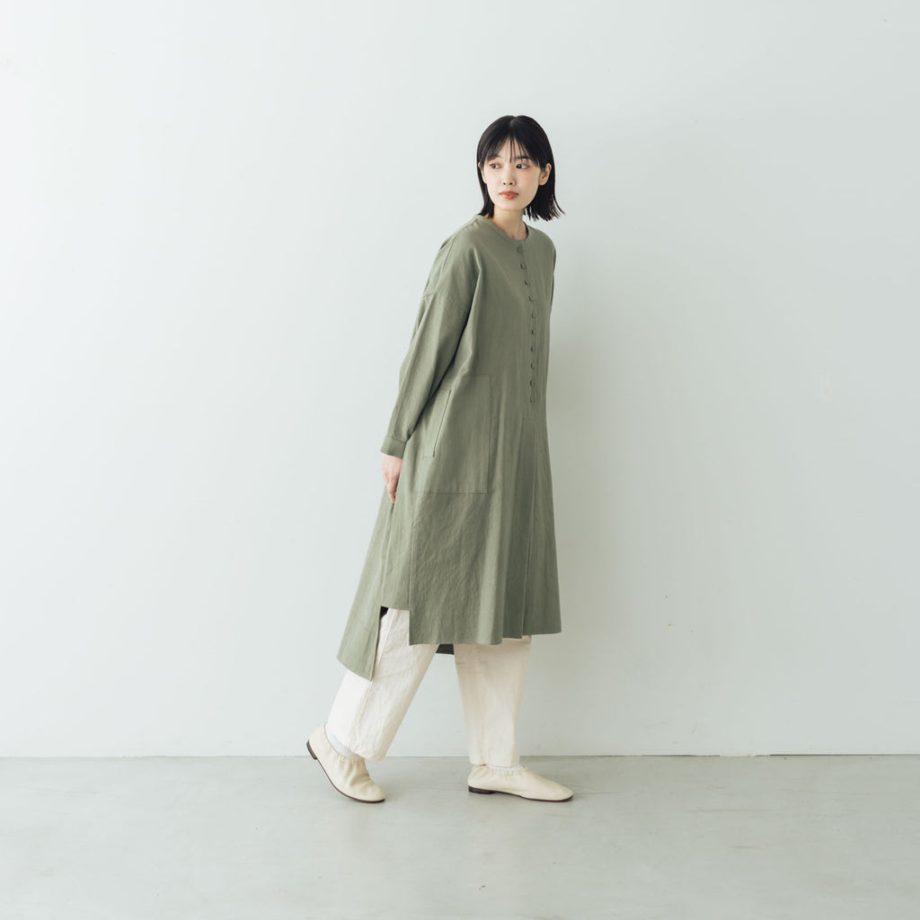 Atelier d’antan Vau カディコットンロングシャツ