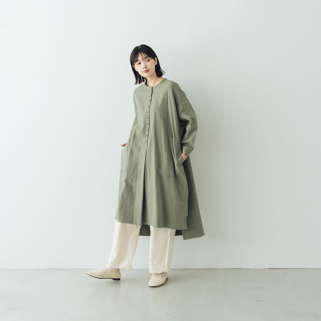 Atelier d’antan Vau カディコットンロングシャツ