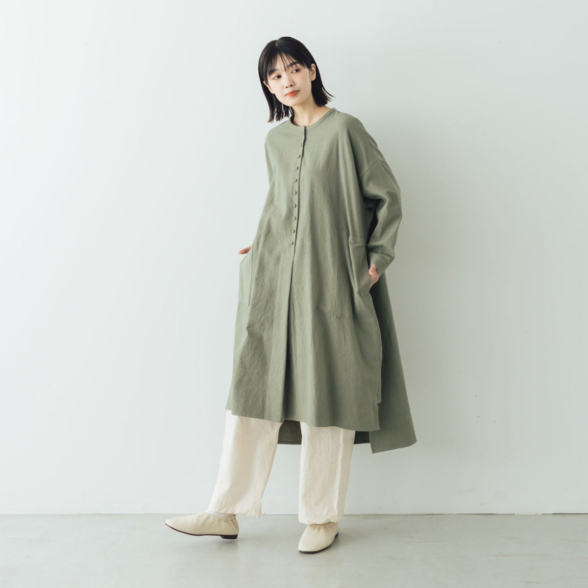Atelier d'antan Vau カディコットンロングシャツ ｜くらすこと公式
