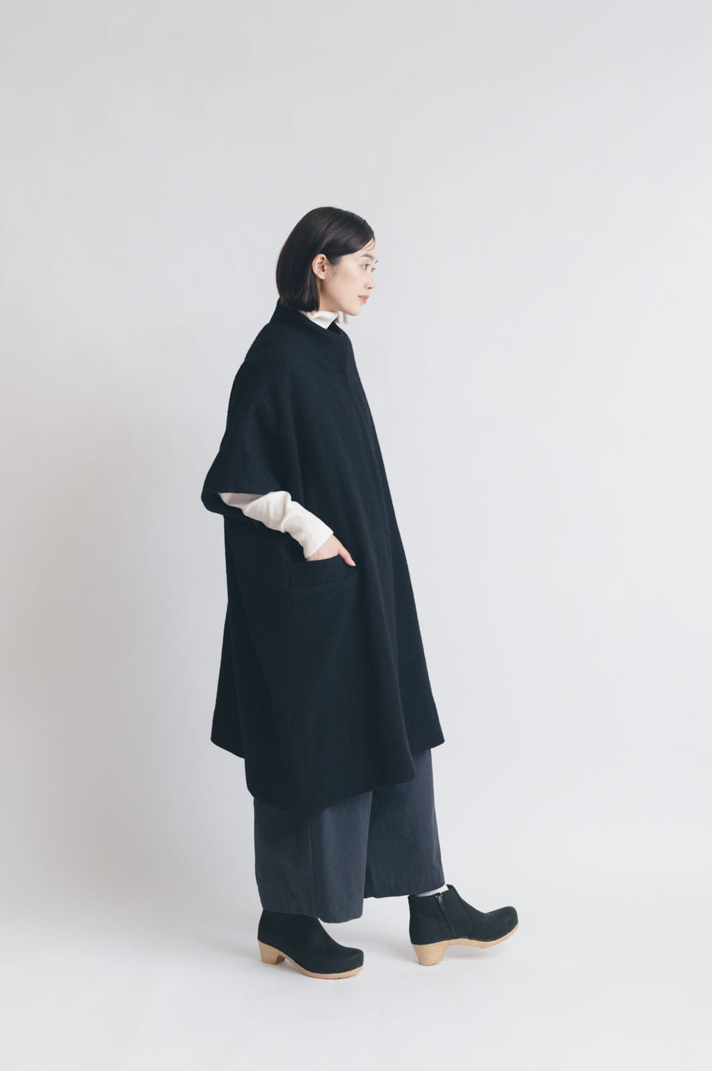 Atelier d’antan Turk ウール ショートスリーブ コート