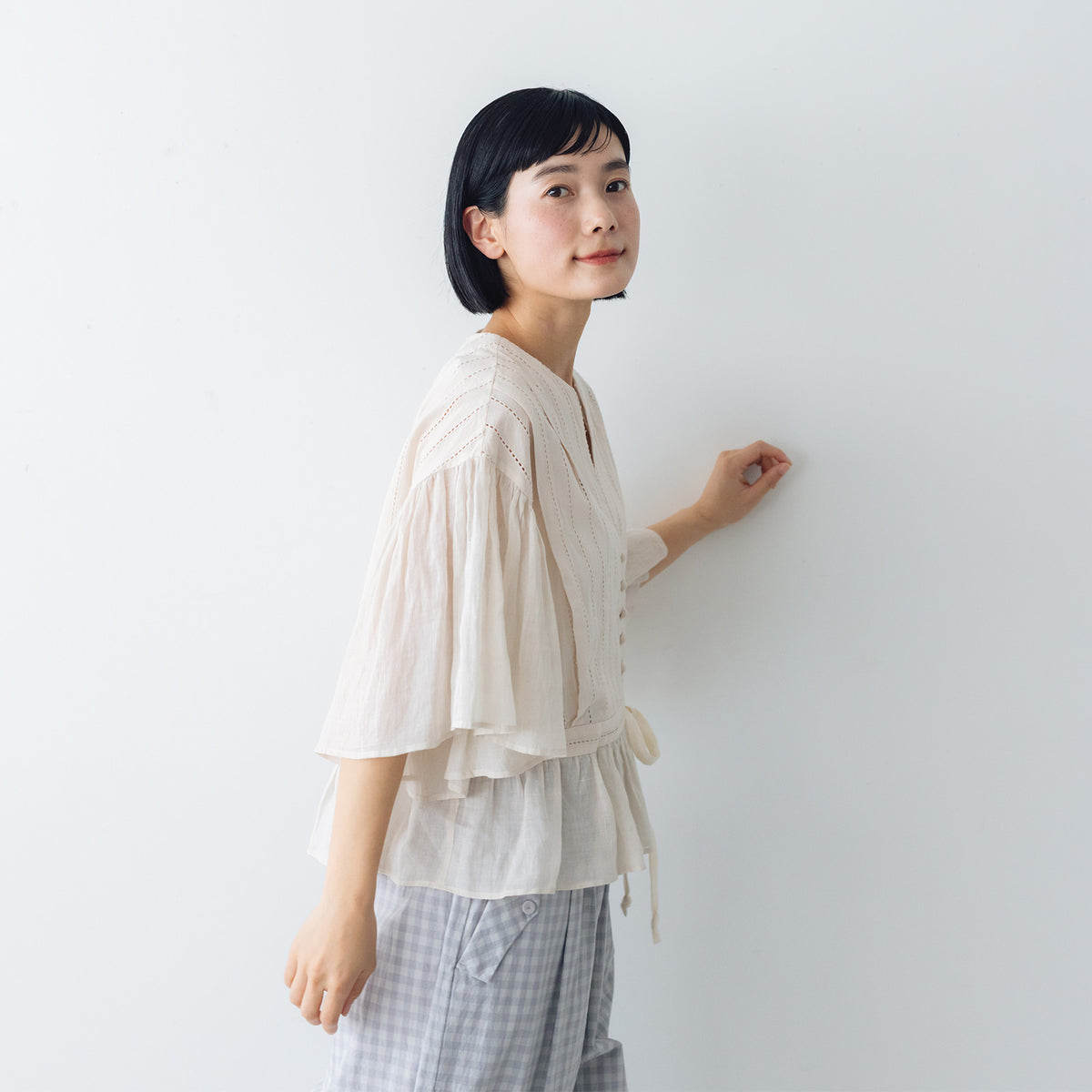 MAGALI コットンレース カシュクールブラウス ｜くらすこと公式