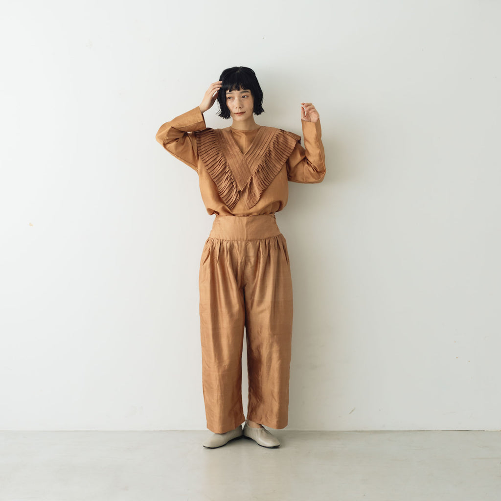 BUNON ワイドベルトパンツ