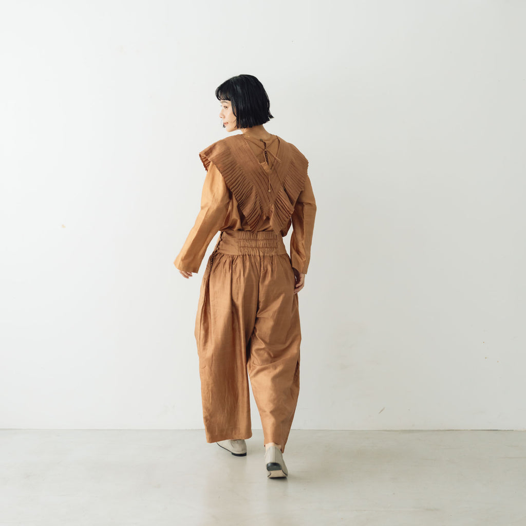 BUNON ワイドベルトパンツ