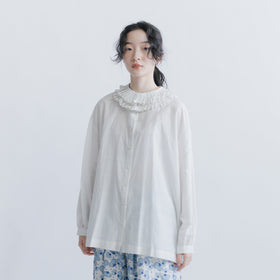 BUNON フリルカラーブラウス パステルイエロー