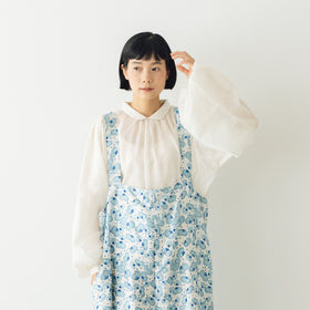 BUNON エンブロイダリー カラーブラウス(ドット)