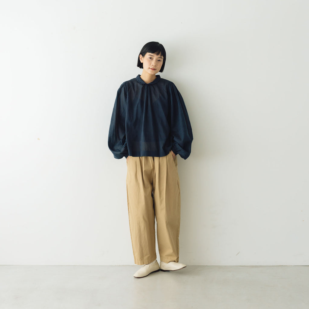 BUNON エンブロイダリー カラーブラウス(ドット)