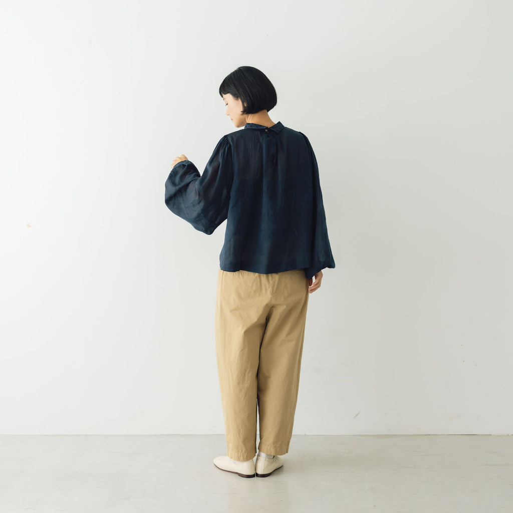 BUNON エンブロイダリー カラーブラウス(ドット)