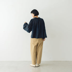 BUNON エンブロイダリー カラーブラウス(ドット)