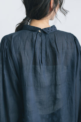 BUNON エンブロイダリー カラーブラウス(ドット)