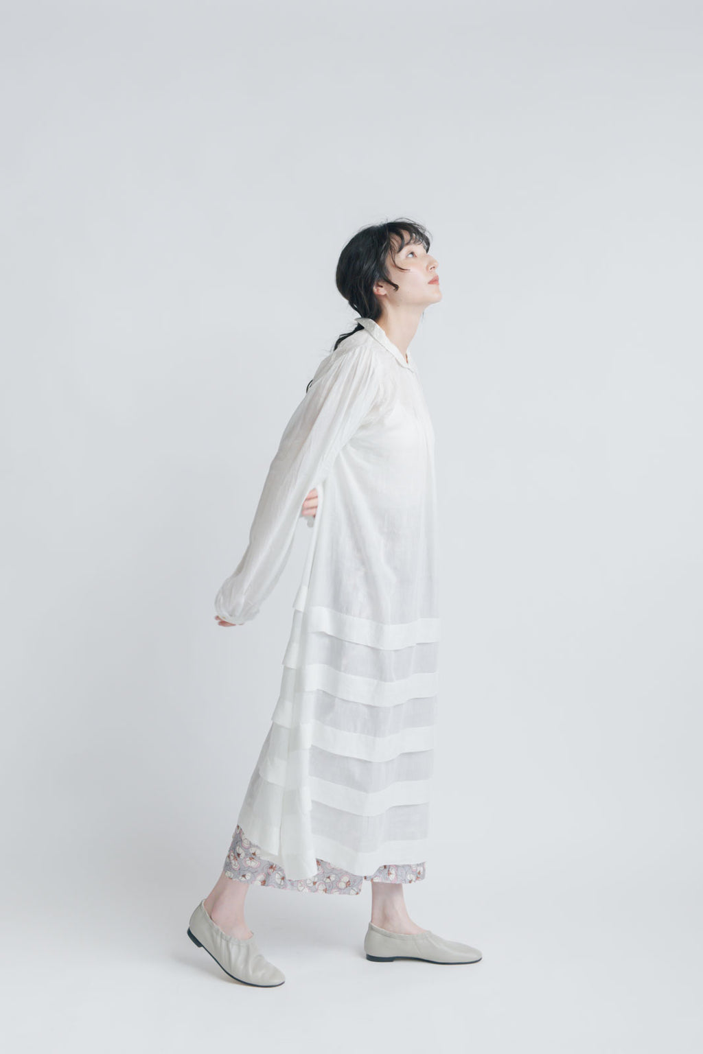 BUNON エンブロイダリー カラータックドレス