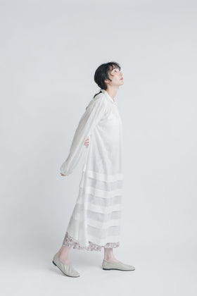 BUNON エンブロイダリー カラータックドレス