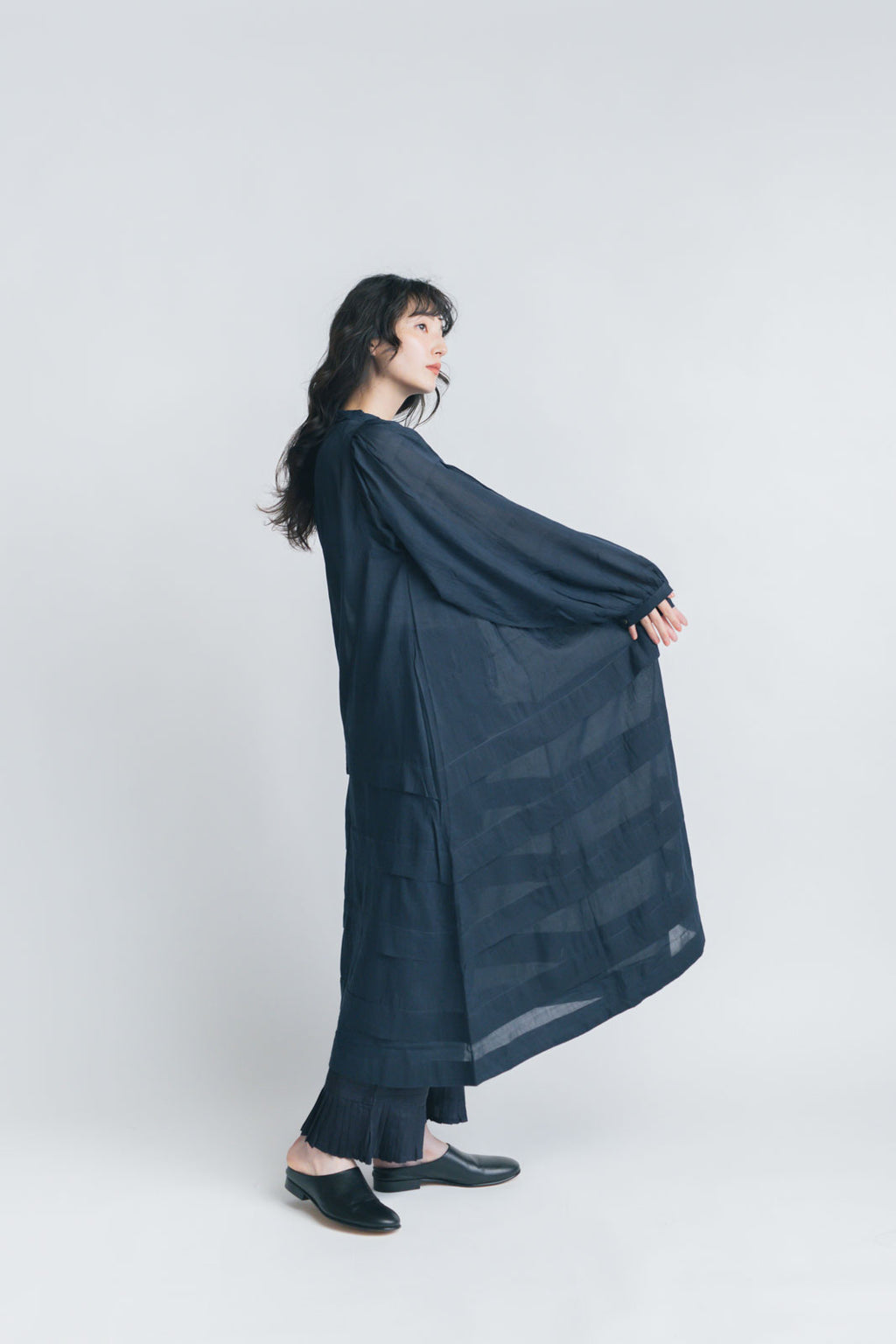 BUNON エンブロイダリー カラータックドレス