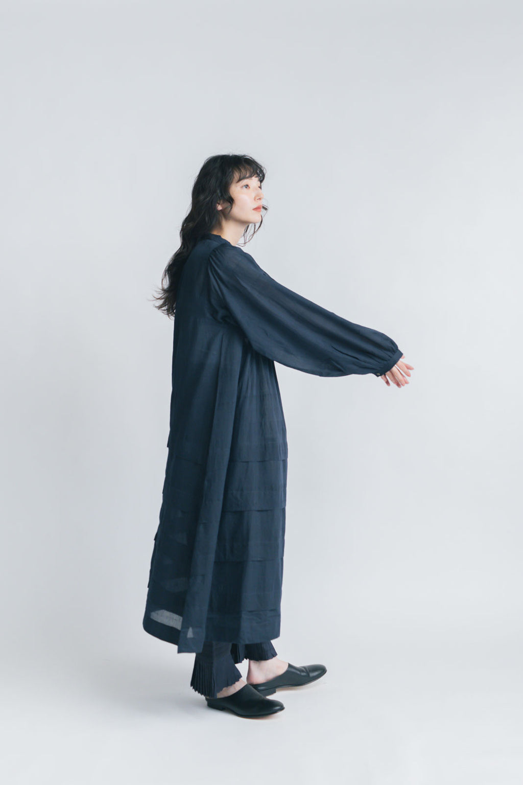 BUNON エンブロイダリー カラータックドレス