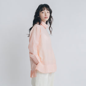 BUNON ワイドネック タックブラウス