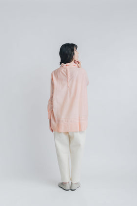 BUNON ワイドネック タックブラウス