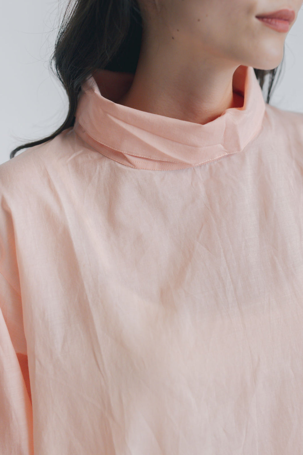 BUNON ワイドネック タックブラウス