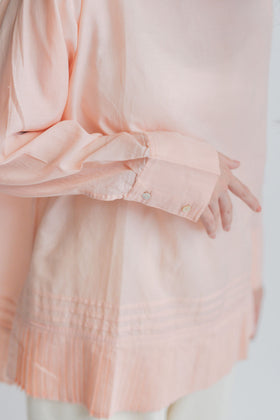 BUNON ワイドネック タックブラウス