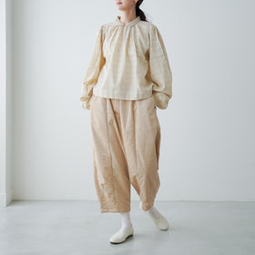 BUNON エンブロイダリー カラーブラウス(チェック)