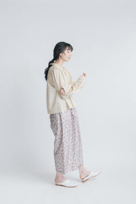 BUNON エンブロイダリー カラーブラウス(チェック)